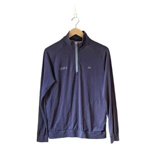 Travis Mathew Men's Zachary‎ quarter zip Sz M In Blue Gray EUC